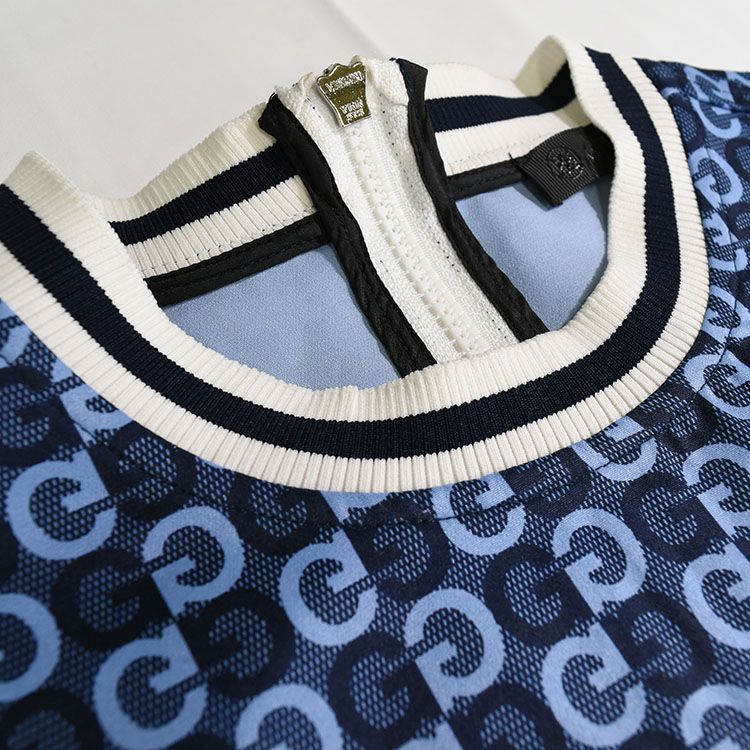 ジーフォア｜レディース｜M M相当 ｜半袖スニードジャック 韓国モデル ｜ブルー系｜春秋｜ ゴルフ用品 スタンドバッグ 人気ゴルフ用品