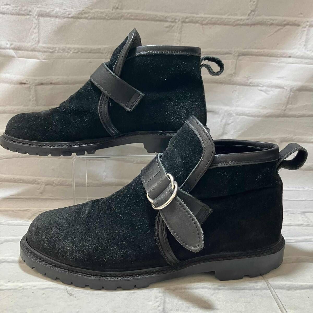 YOHJI | ヨウジヤマモト LQ 80 s 90 スエードストラップ ワークブーツ サイズ約25 cm ブラック