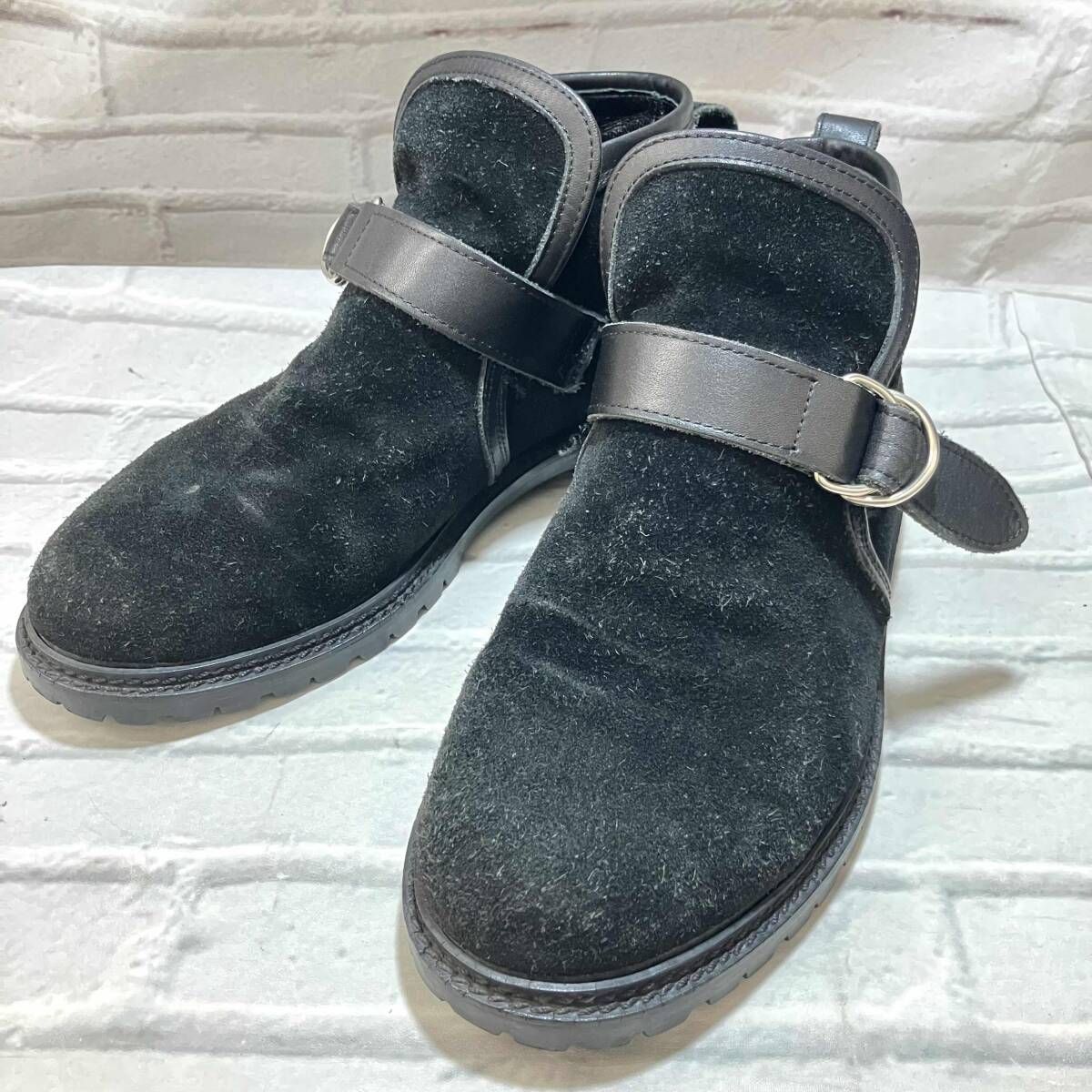 YOHJI | ヨウジヤマモト LQ 80 s 90 スエードストラップ ワークブーツ サイズ約25 cm ブラック