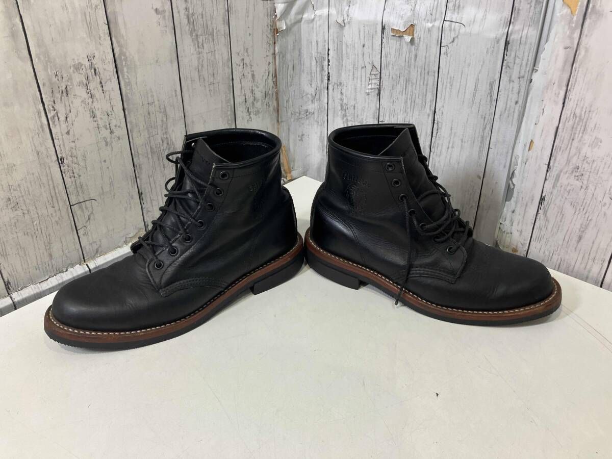 CHIPPEWA チペワ ブラック オデッサ レースアップブーツ/US8.5