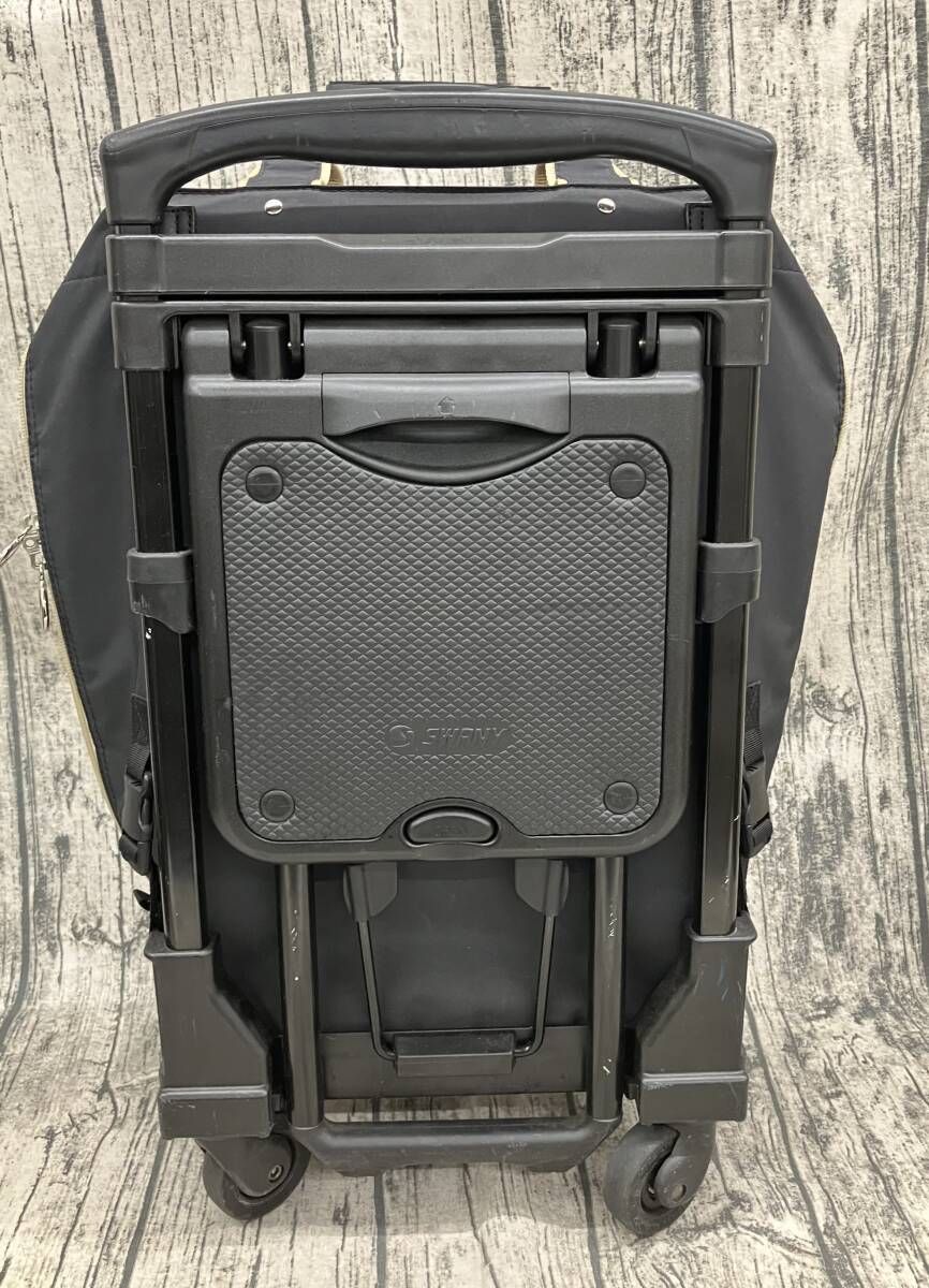 SWANY キャリーバッグ ブラック 折りたたみ椅子付き