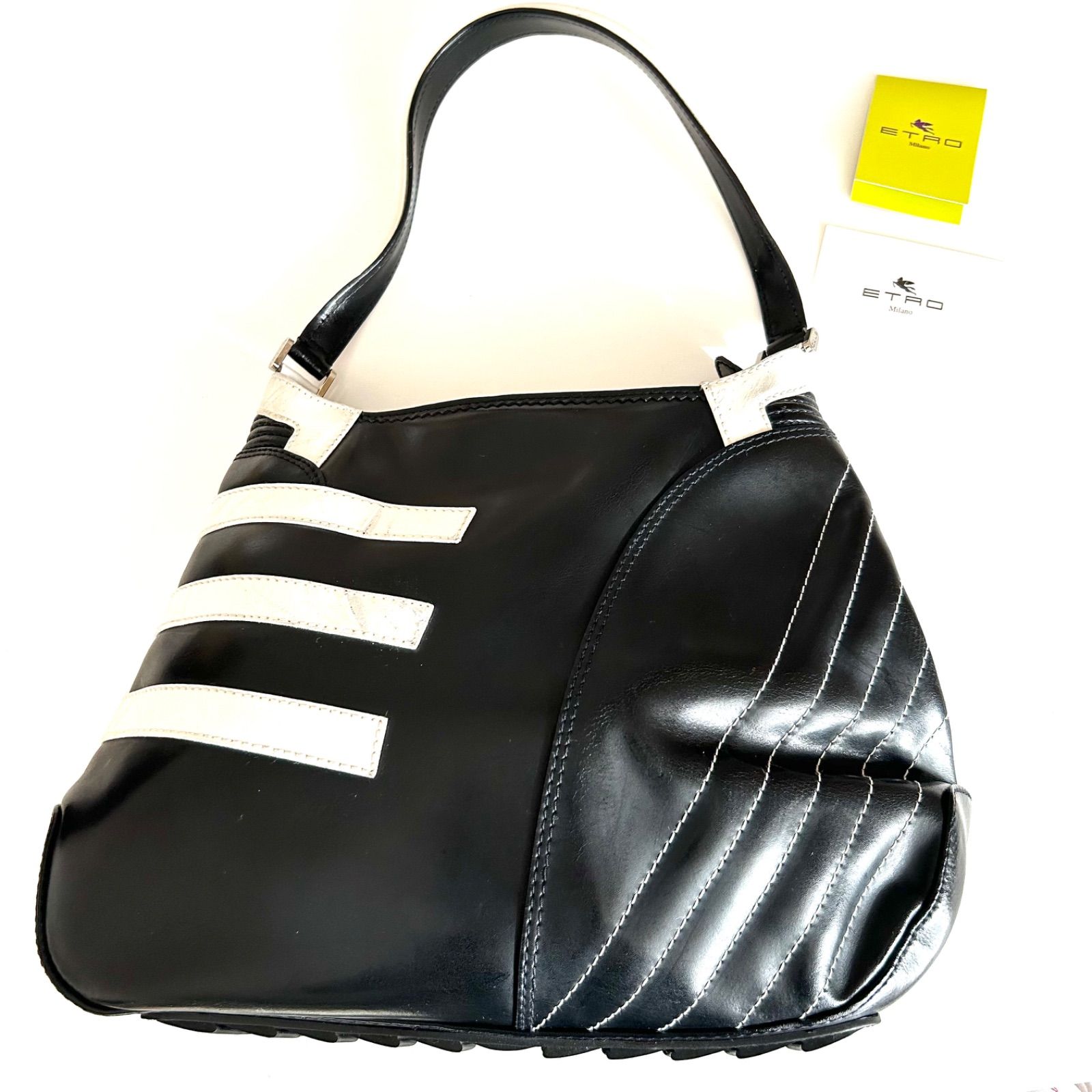 ETRO エトロ ショルダーバッグ 希少カーフレザーバッグ イタリア製 訳
