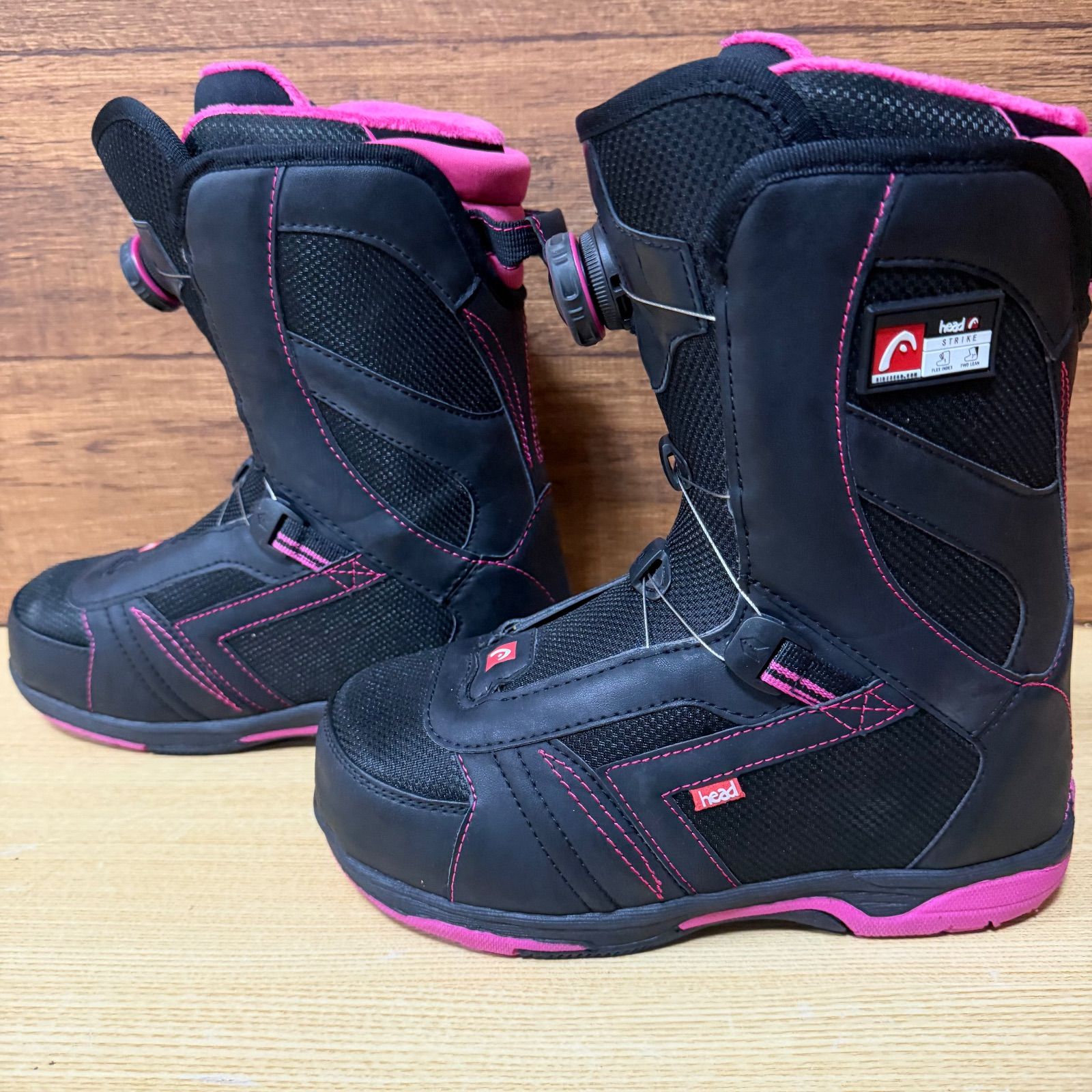 ヘッド スノーボードブーツ 黒/ピンク 24cm 美品 HEAD ヘッド スノーボード レディース 4点セットSPRING
