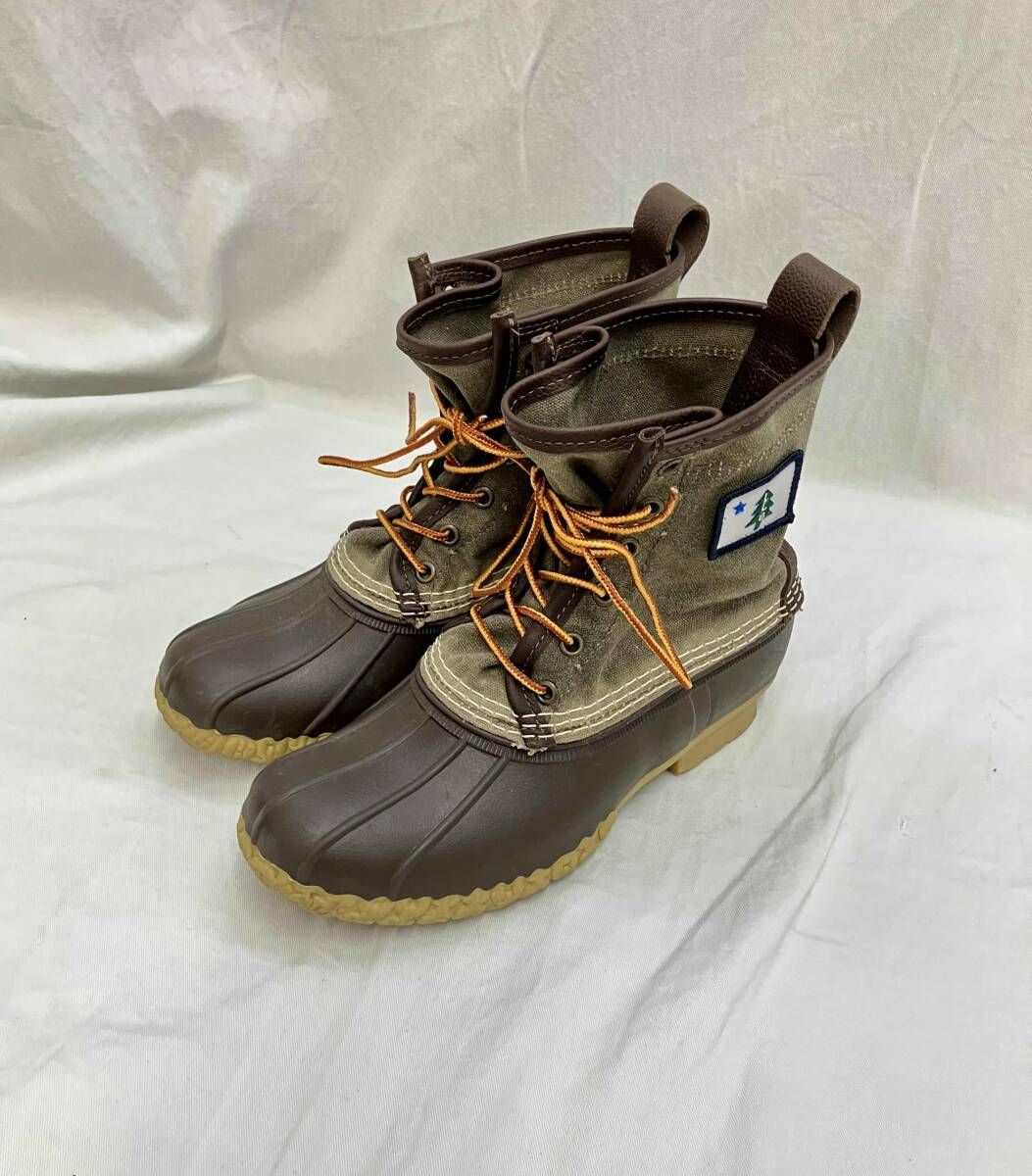 L Bean エルエルビーン ワックスキャンバス バケーションランド ショート ブーツ ブラウン 茶色 サイズ7
