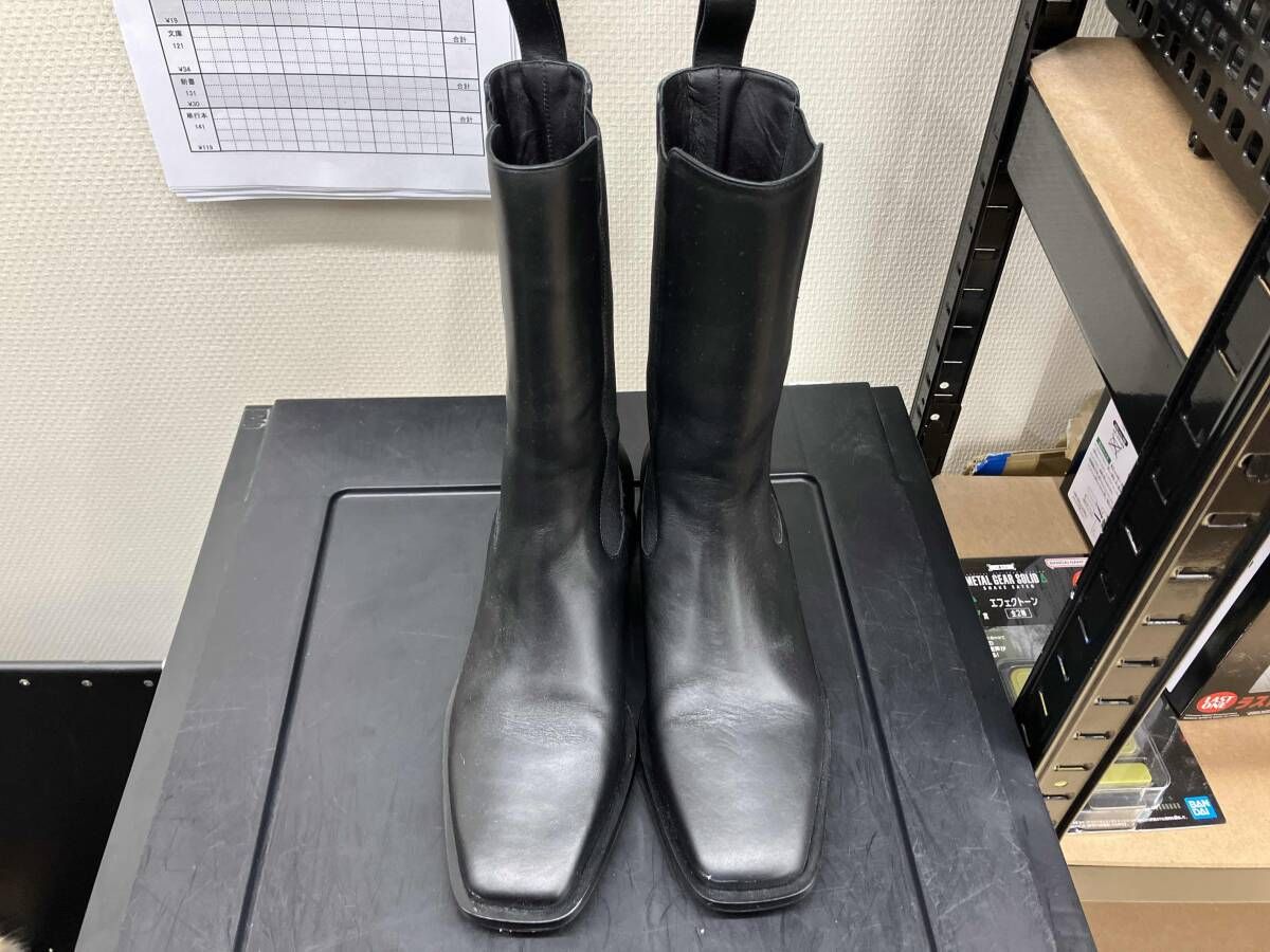 ブラック neousロングブーツPROS BOOTSサイドゴアブーツ