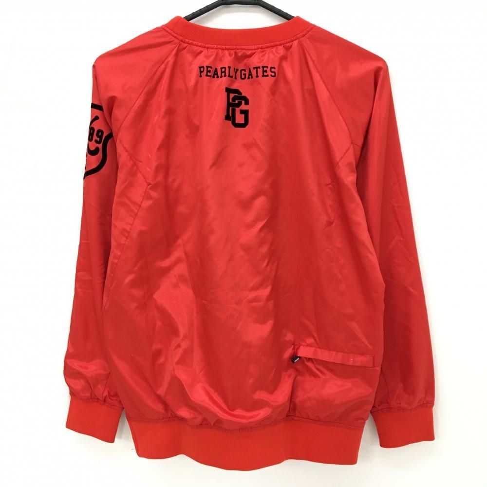 美品】パーリーゲイツ スニード レッド×黒 蓄熱裏地 フロッキーロゴ