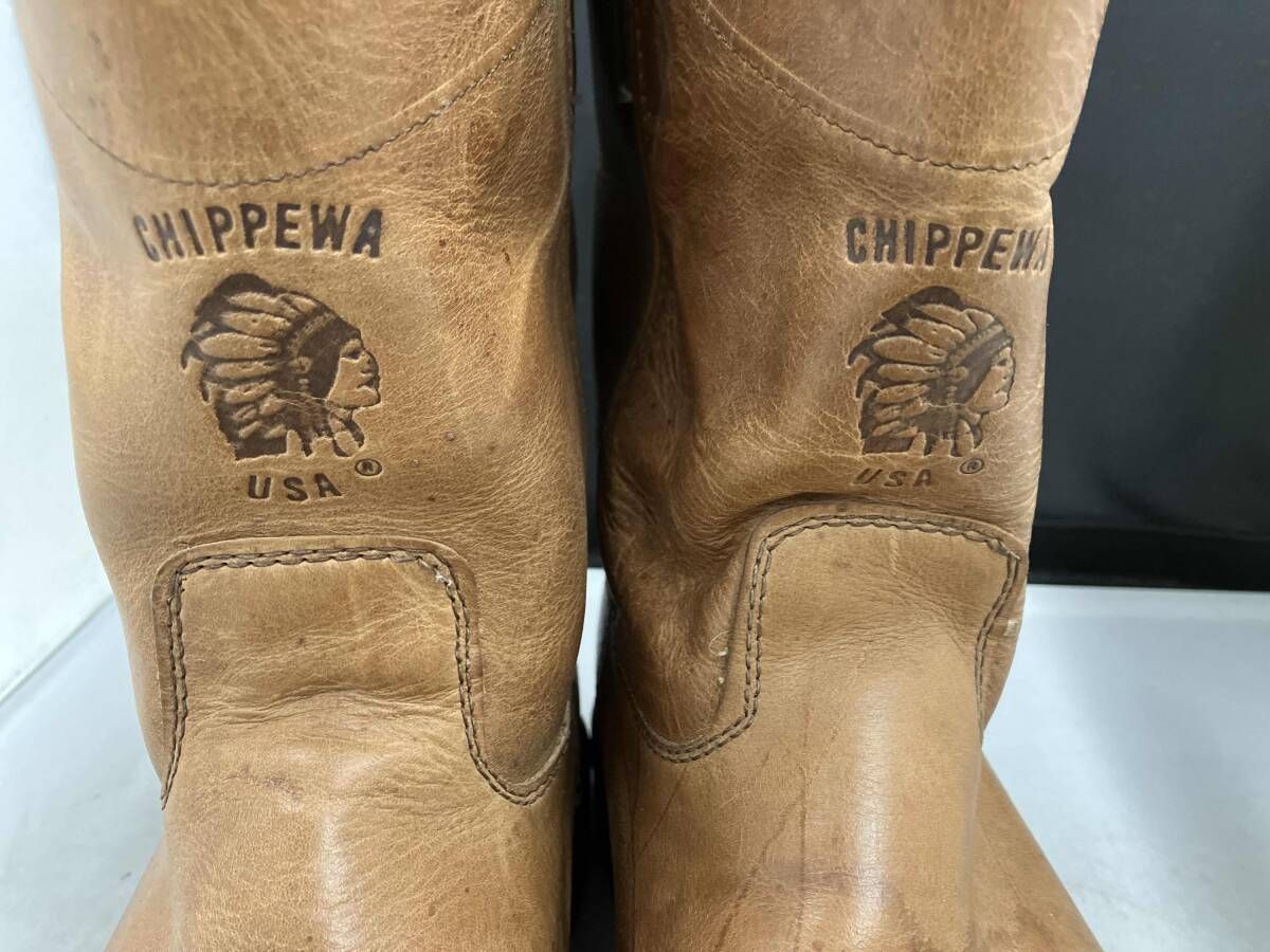 エンジニアブーツ 28 cm 10 inch Pull on Boots チペワ レザーシューズ ビブラムソール 20077