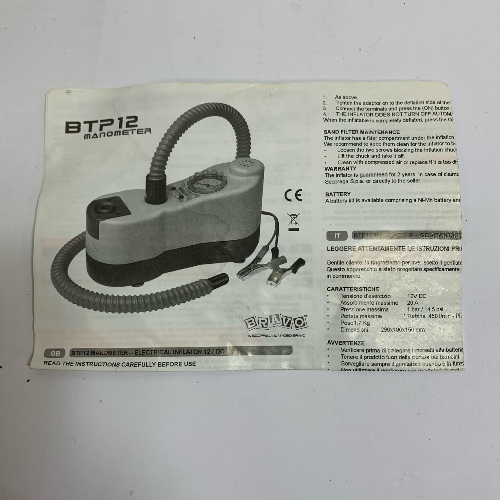  BRAVO 釣り小物 高圧エアポンプ BTP 12 その他 フィッシングツール