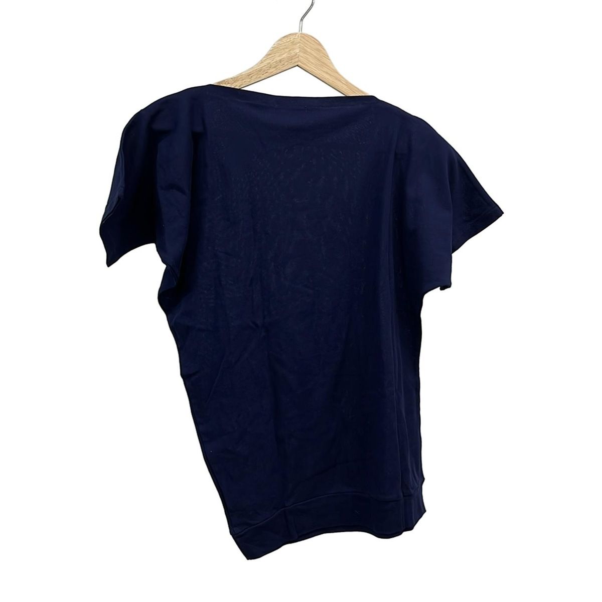 Y s ワイズ カットソー レディース ネイビー 変形袖