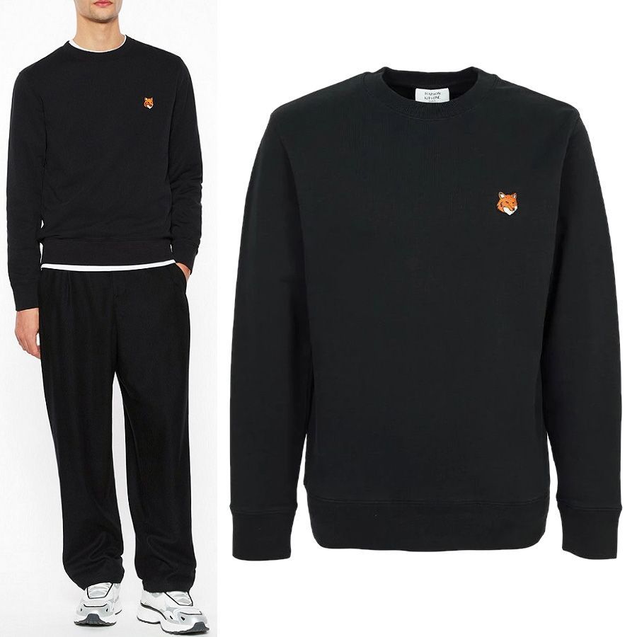 5 MAISON KITSUNE メゾンキツネ PM 00303 KM 0340 P 199 ブラック スウェット トレーナー