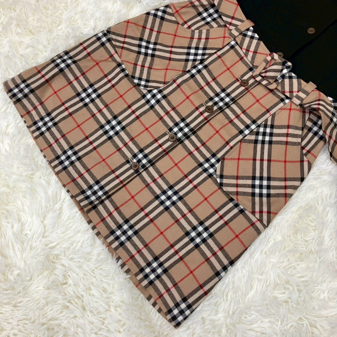 バーバリーブルーレーベル ドッキングワンピース 膝丈ワンピース