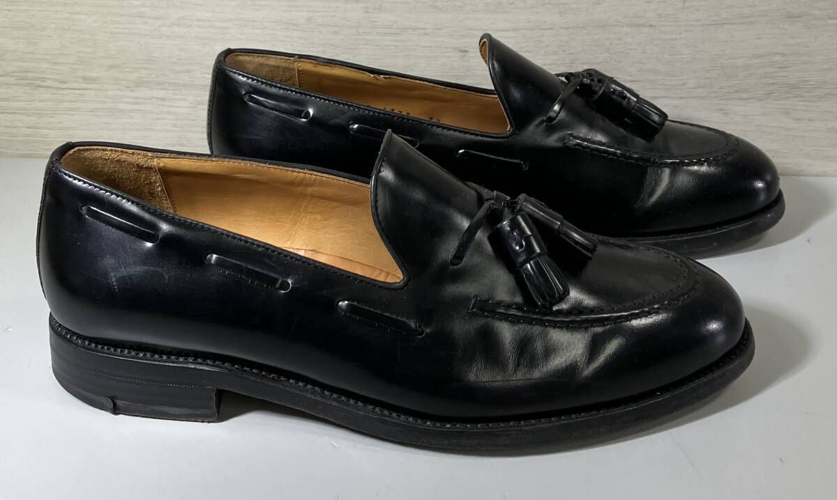 Berwick ブラック タッセルローファー 27.5㎝ 高品質 Berwick/バーウィック/ローファー/ドレスシューズ/ブラック