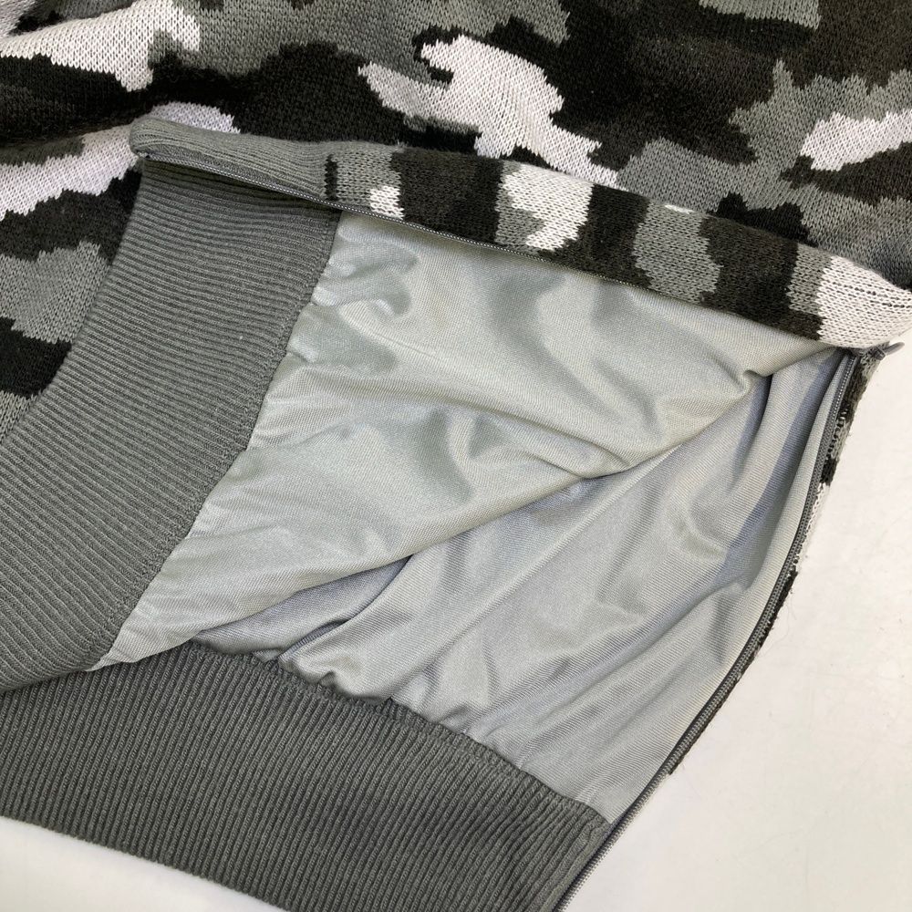 サイズ：1 JACK BUNNY ジャックバニー 裏地付 ニットセーター 迷彩柄