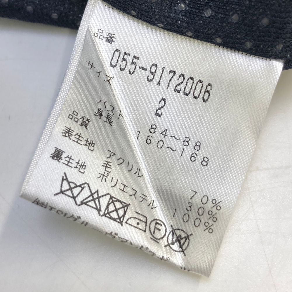 サイズ：2 PEARLY GATES パーリーゲイツ 裏地付 ニットジャケット