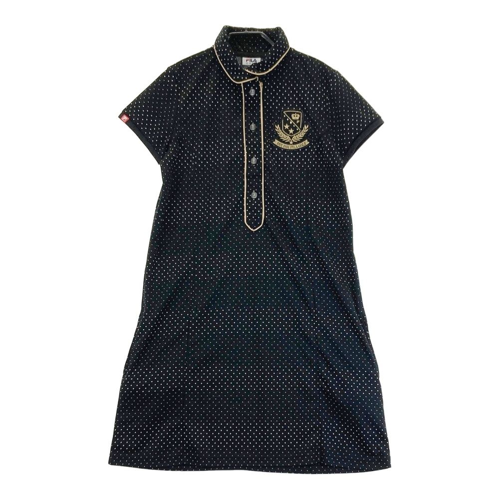 サイズ：M FILA GOLF フィラゴルフ 半袖ワンピース ラインストーン