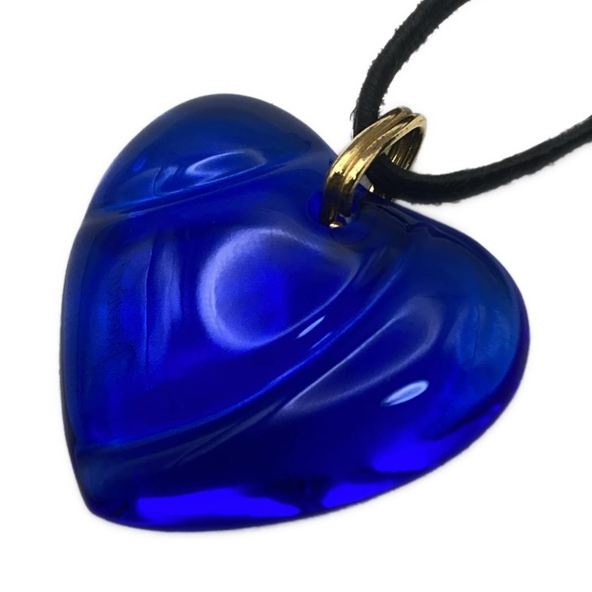 Baccarat(バカラ) ネックレス美品 - ブルー ハート - メルカリ