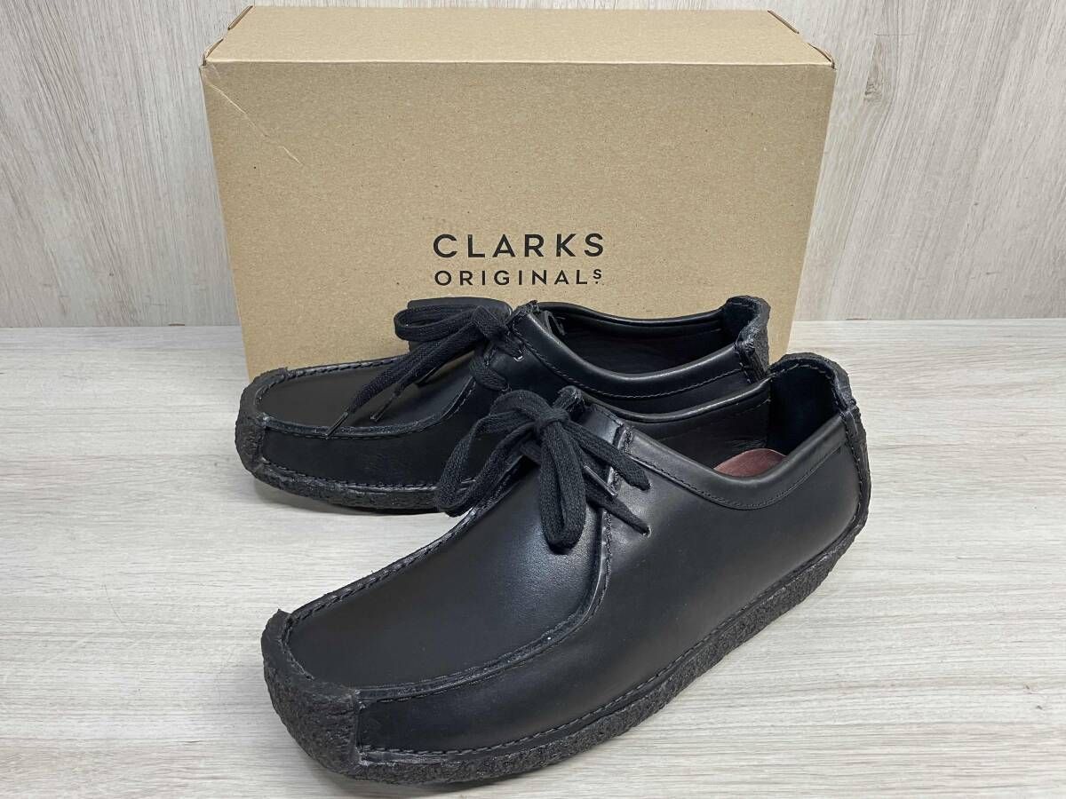 Clarks Natalie 本革 レザー デザート ブーツ ワラビー ナタリー シューズ クラークス ブラック メンズ 6 1|2 25 cm