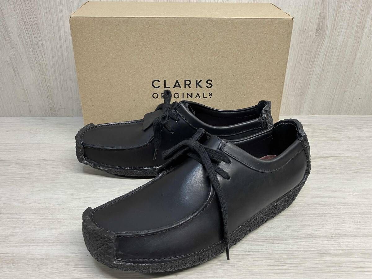 Clarks Natalie 7 25 5 cm 本革 レザー デザート ブーツ ナタリー ワラビー シューズ 靴 クラークス オリジナル ブラック メンズ