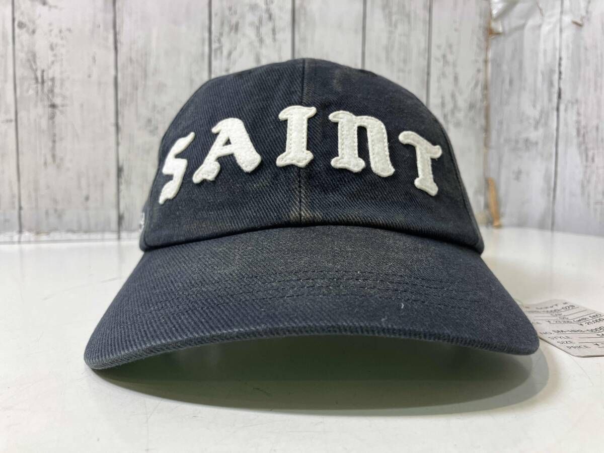 SAINT Mxxxxxx 6 Panel Cap Black SM-HR 8-0000-079セントマイケル 6パネル キャップ ブラック OSサイズ タグ付