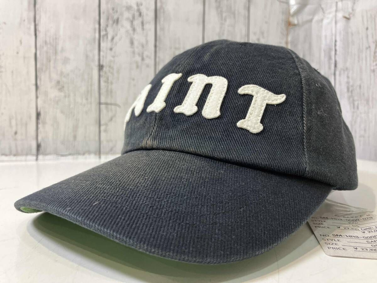 SAINT Mxxxxxx 6 Panel Cap Black SM-HR 8-0000-079セントマイケル 6パネル キャップ ブラック OSサイズ タグ付