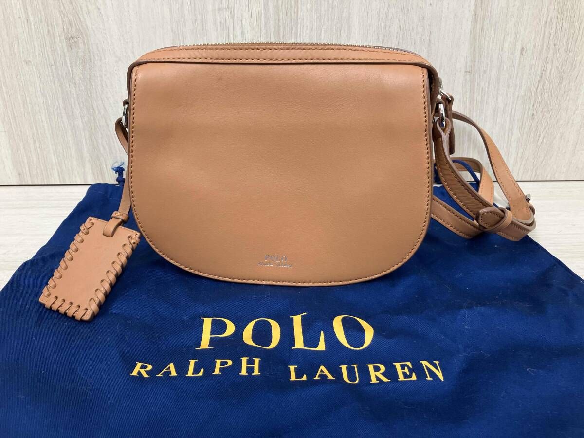 PALPH LAUREN ショルダーバッグ レザーバッグ ライトブラウン