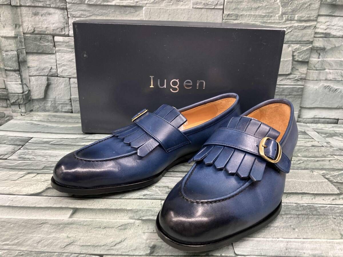イウゲン Iugen シングルモンクローファー 26cm Iugen イウゲン／ローファー／シングルモンク／IG4…3／BLU／約26cm