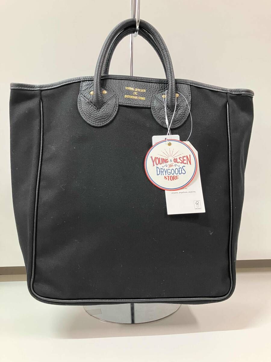 YOUNG&OLSEN ブラックキャンバストートバッグ YOUNG&OLSEN ヤングアンドオルセン キャンバストート YOUNG & OLSEN