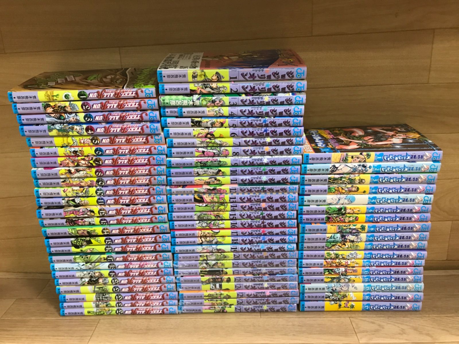 ジョジョリオン 8冊 1～27巻 STEEL BALL RUN 1～24巻 ストーンオーシャン 1～17巻 全巻セット 合計68冊 荒木飛呂彦 IP 27 E S 4