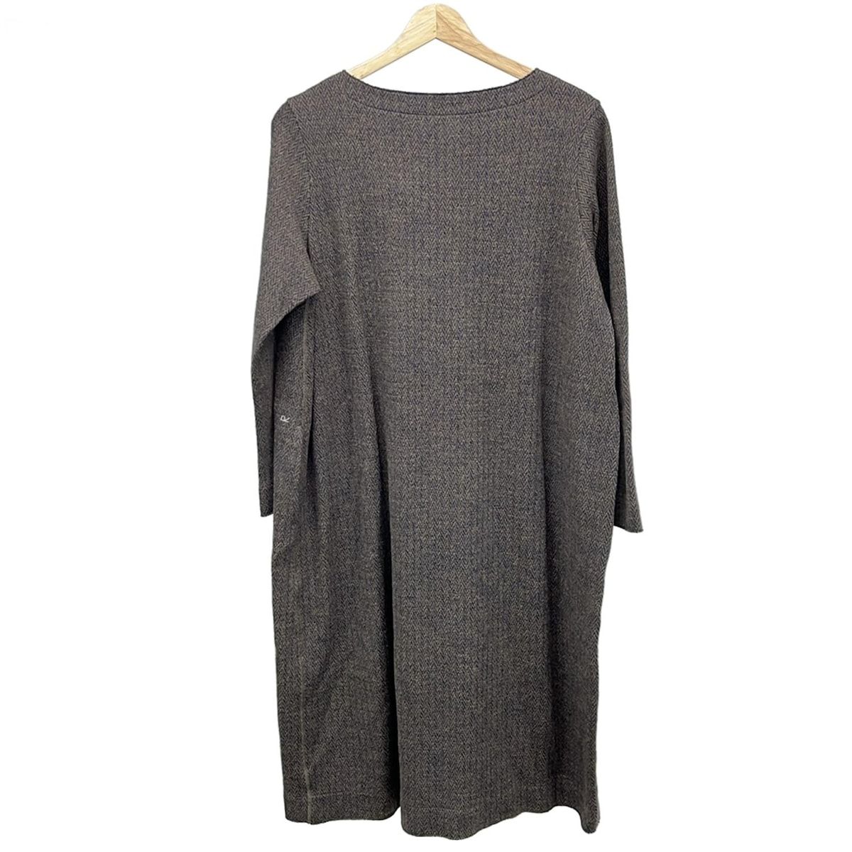 45 R フォーティーファイブ アール ワンピース サイズ０ XS レディース ダークベージュ ダークネイビー クルーネック 長袖 ロング