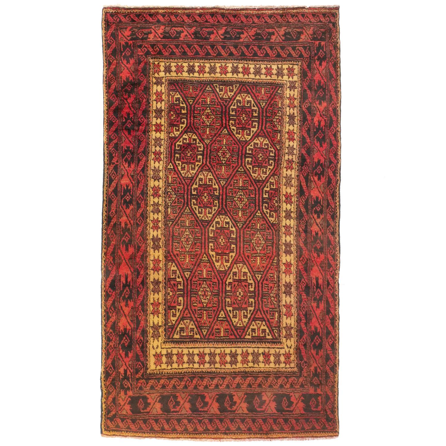 ガーエン 1970年代 1830 1000 セミアンティーク エルサリギュル ウール 手織り ペルシャ絨毯 ヴィンテー carpet