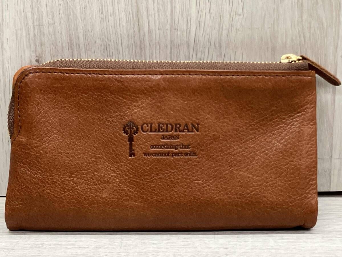 通年 CLEDRAN クレドラン 長財布 ブラウンキャメル - メルカリ