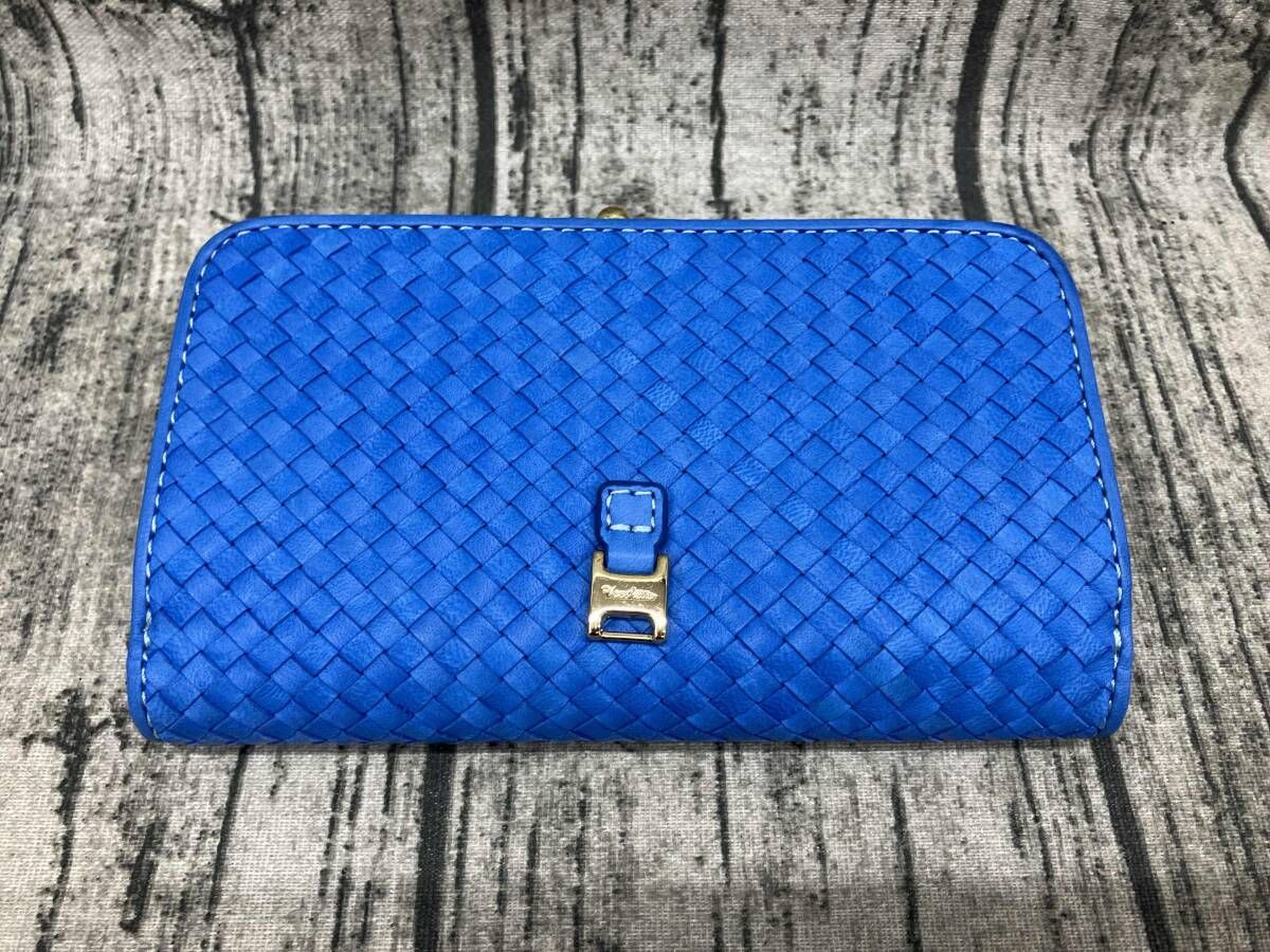 TOPKAPI トプカピ 二つ折り財布 ブルー 馬革 豚革 箱有 511 14 01003