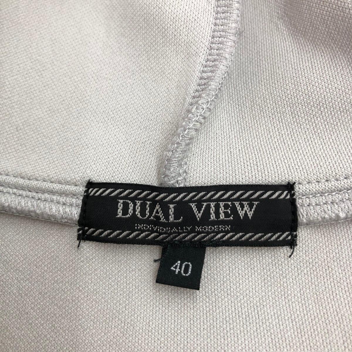 DUAL VIEW デュアルヴュー 袖ファー付きパーカー サイズ:40 レッキス