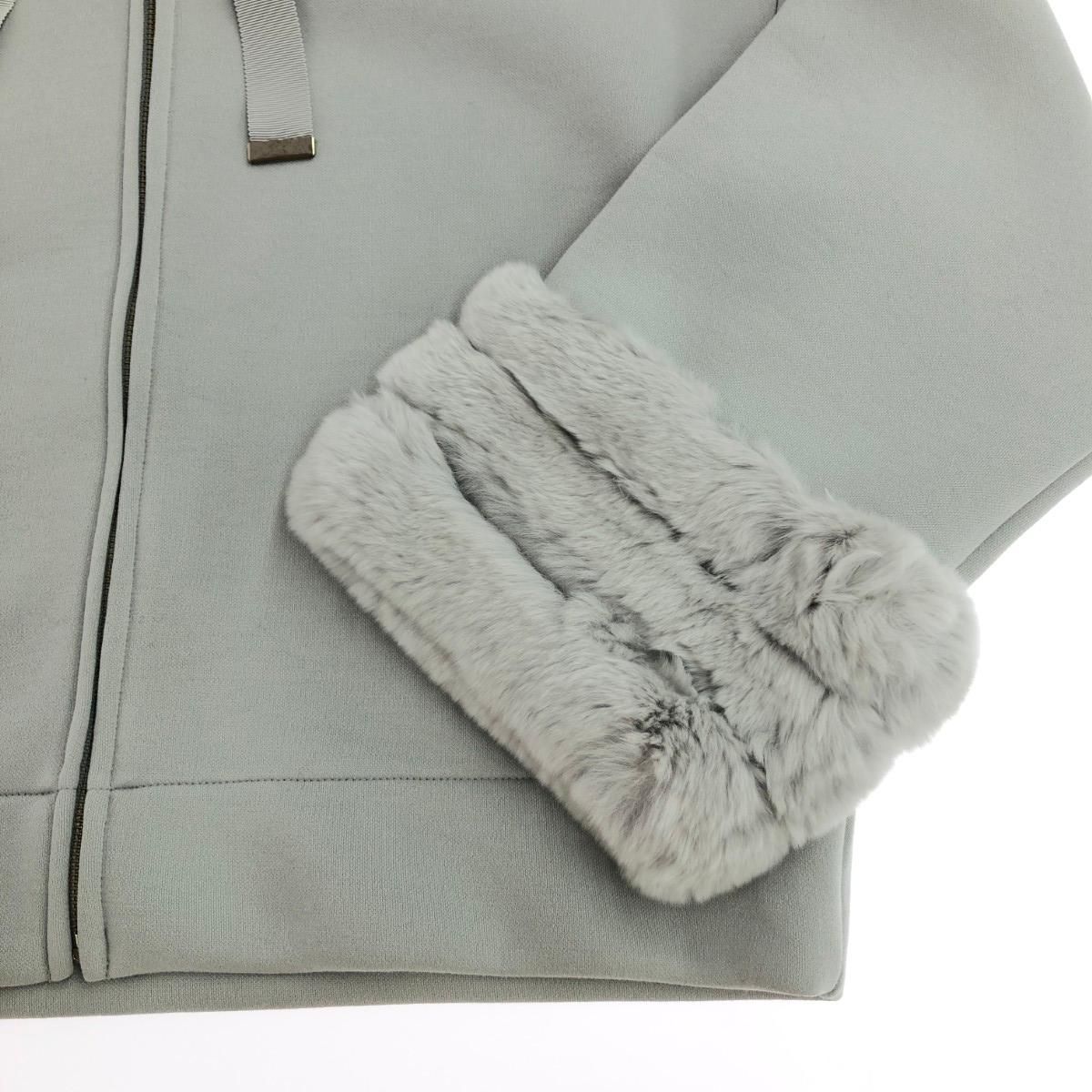 DUAL VIEW デュアルヴュー 袖ファー付きパーカー サイズ:40 レッキス