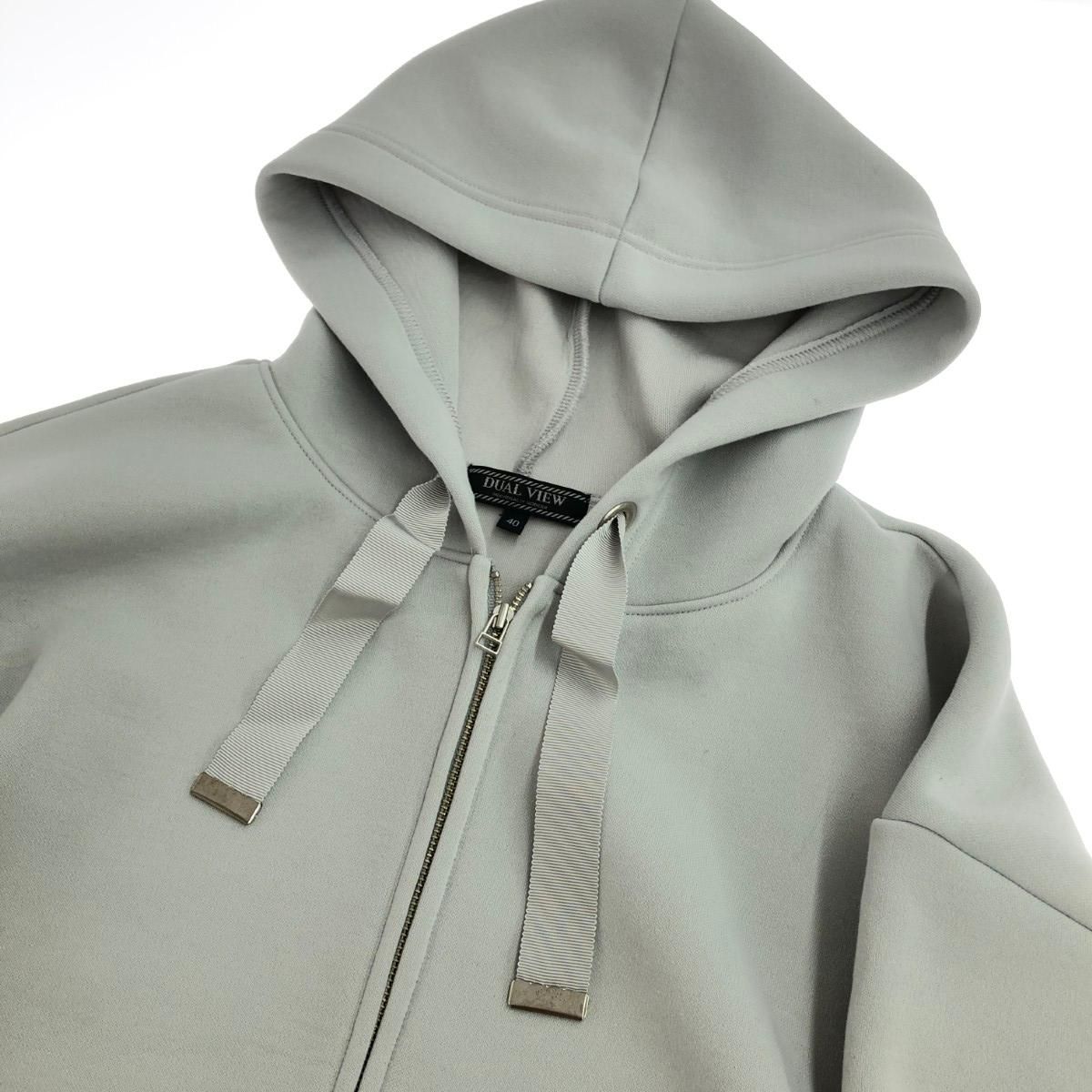 DUAL VIEW デュアルヴュー 袖ファー付きパーカー サイズ:40 レッキス