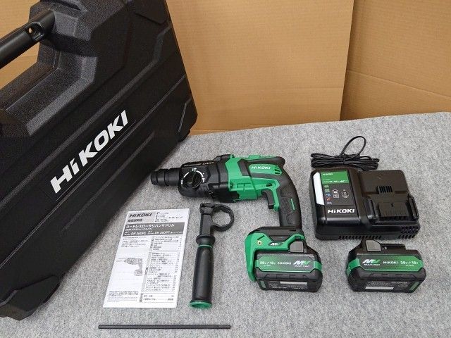 ハイコーキ 28 mm コードレスロータリハンマドリル DH 36 DPE 2 XPZ V マルチボルト 電池 充電器 ケース付