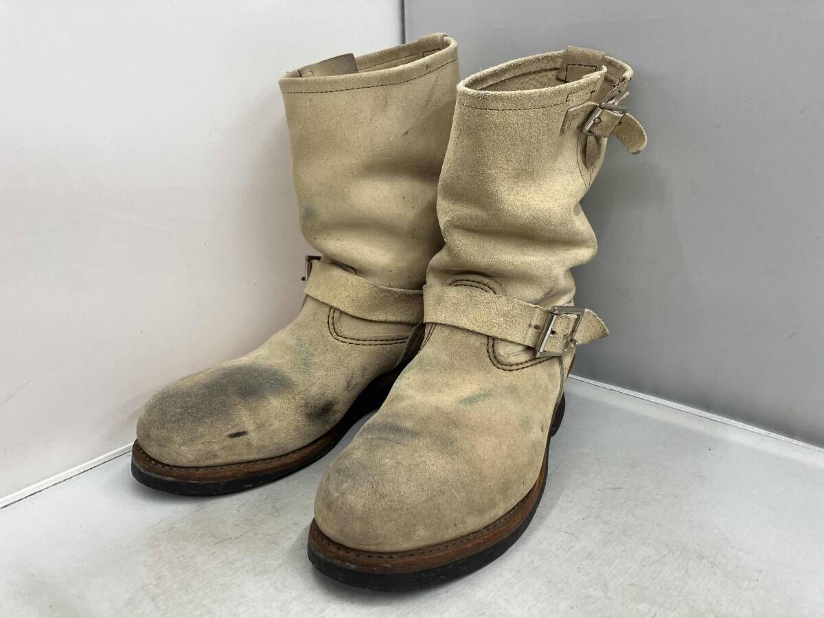 RED WING レッドウィング エンジニアブーツ 2413-05 8268 スウェード タン ラフアウト クリーム サンドベージュ 26.5 cm ホーソーン