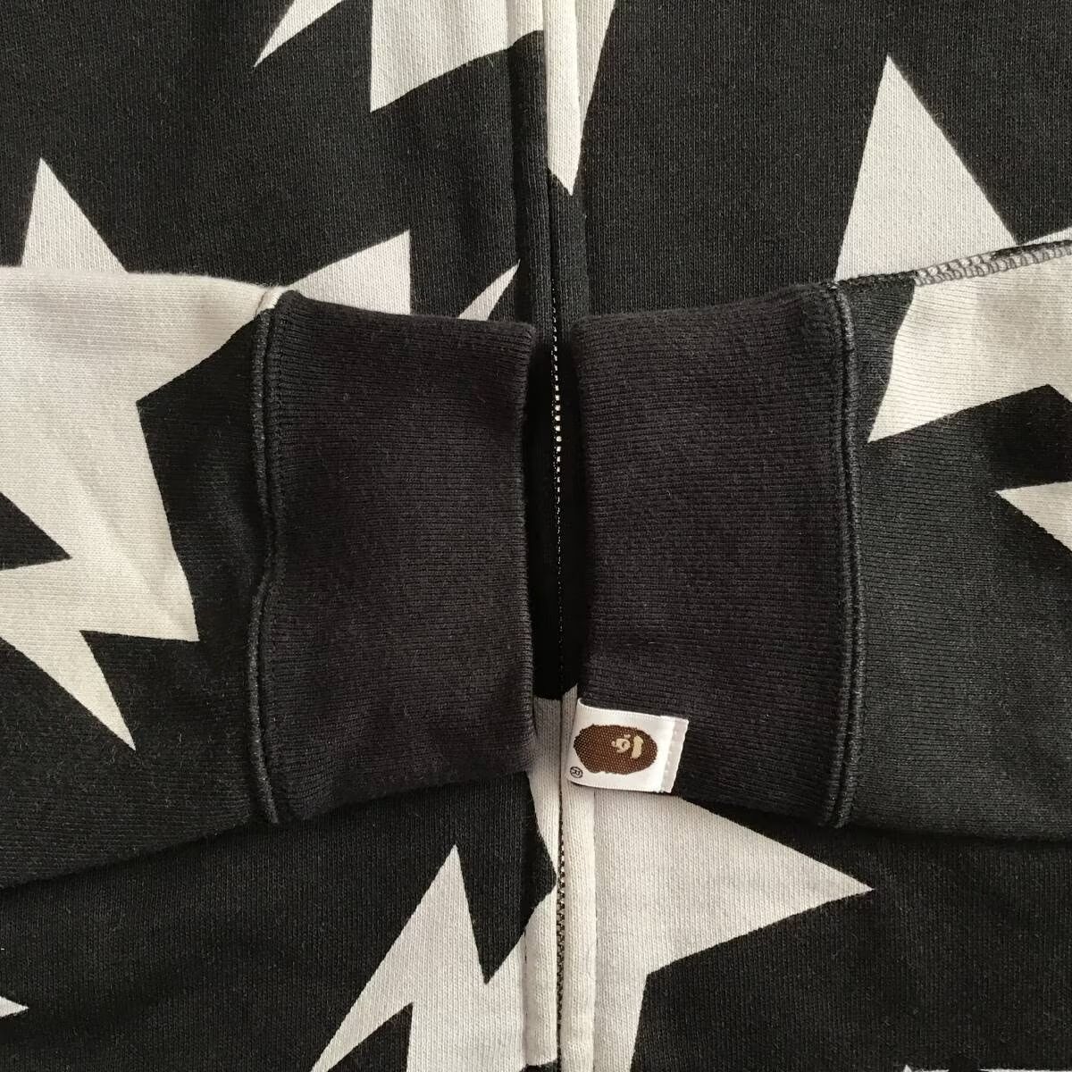 BAPE スター パーカー Mサイズ ブラック × グレー a bathing ape star