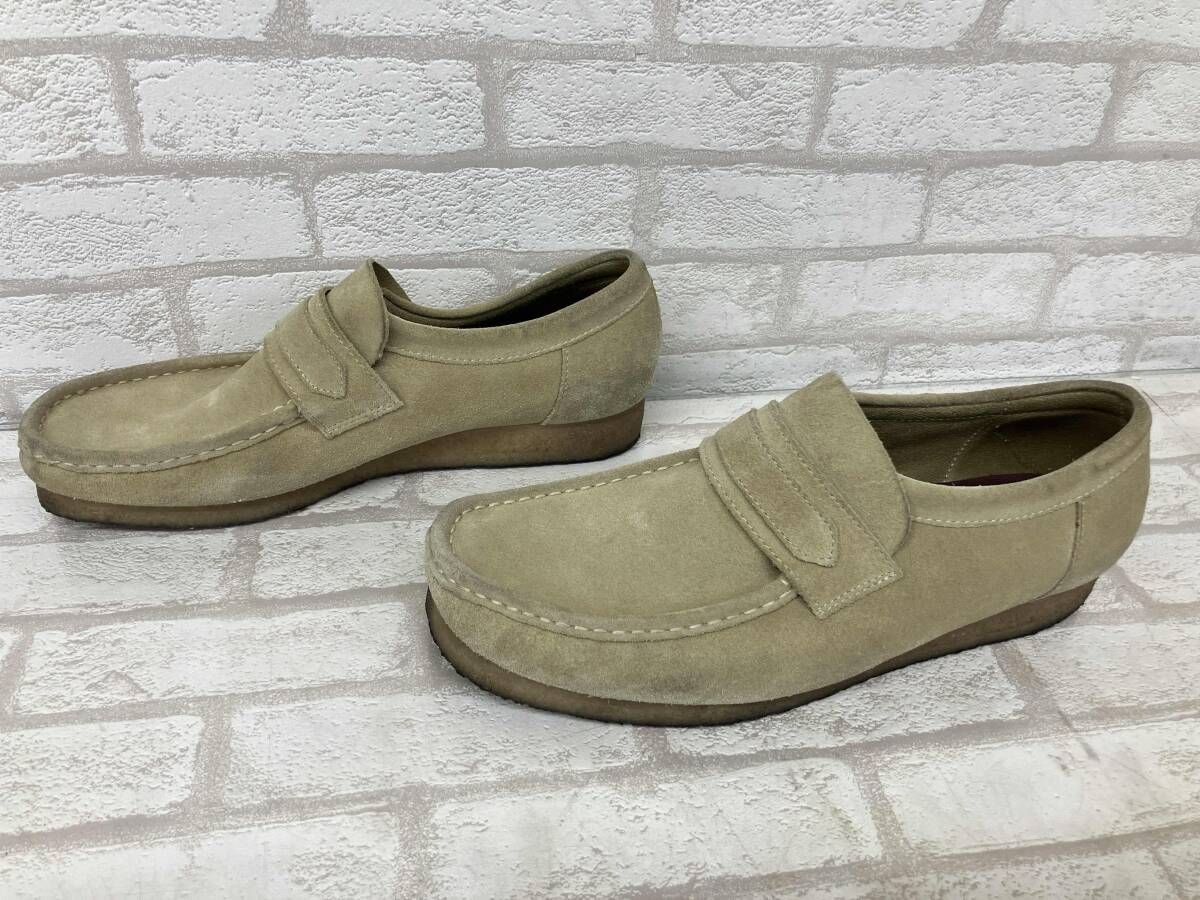 Clarks クラークス ワラビーローファー ベージュ スウェード メンズ 26 5 cm