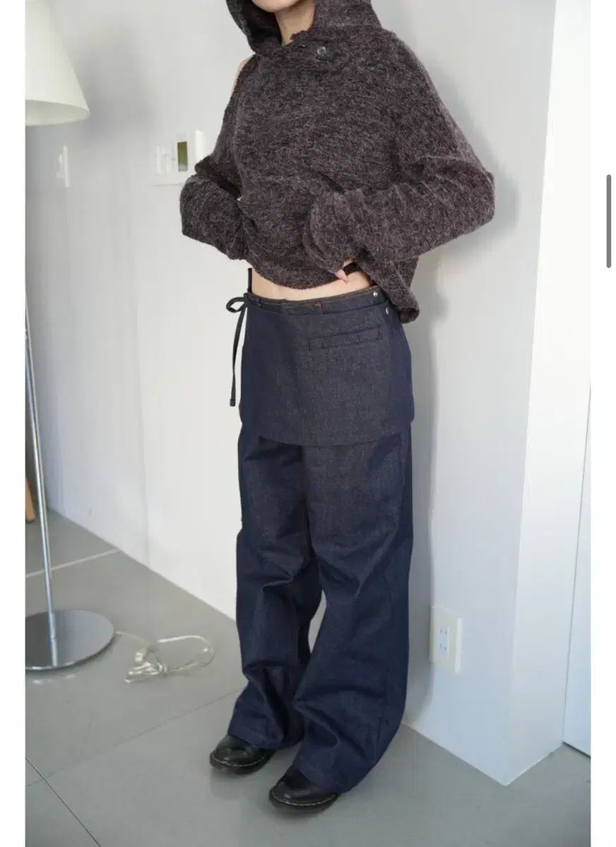 インアンドヤン下ウールアンドスカートパンツ