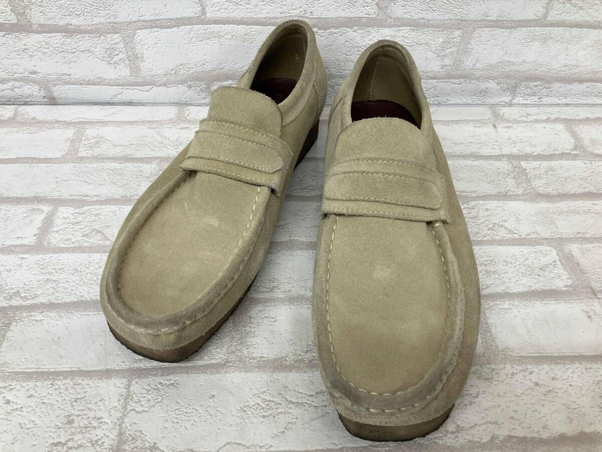 Clarks クラークス ワラビーローファー ベージュ スウェード メンズ 26.5 cm