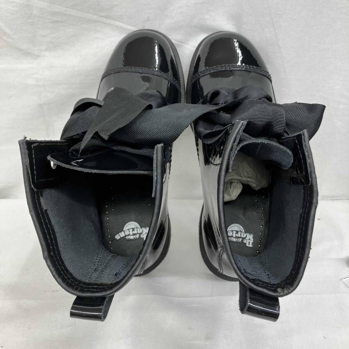  DR MARTENS ドクターマーチン GRACE ショートブーツ ブラック エナメル UK 5 その他 ブーツ 革靴