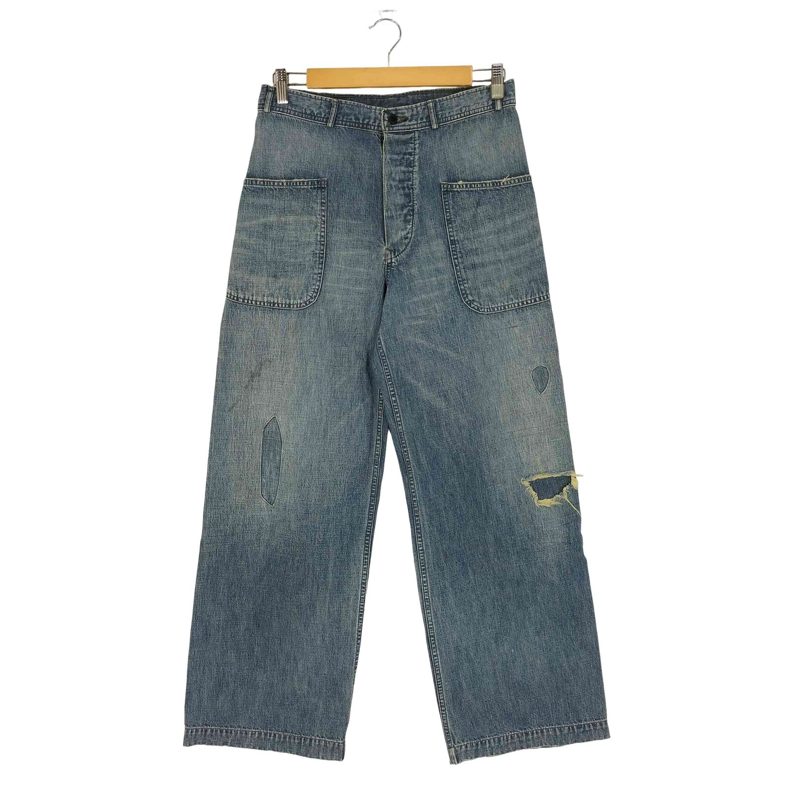 BOWWOW(バウワウ) USN M44 DUNGAREE TROUSERS  SIDE SEAMLESS メンズ JPN：M 【中古】【ブランド古着バズストア】 バウワウ BOWWOW USN M44 DUNGAREE TROUSERS SIDE SEAMLESS メンズ JPN