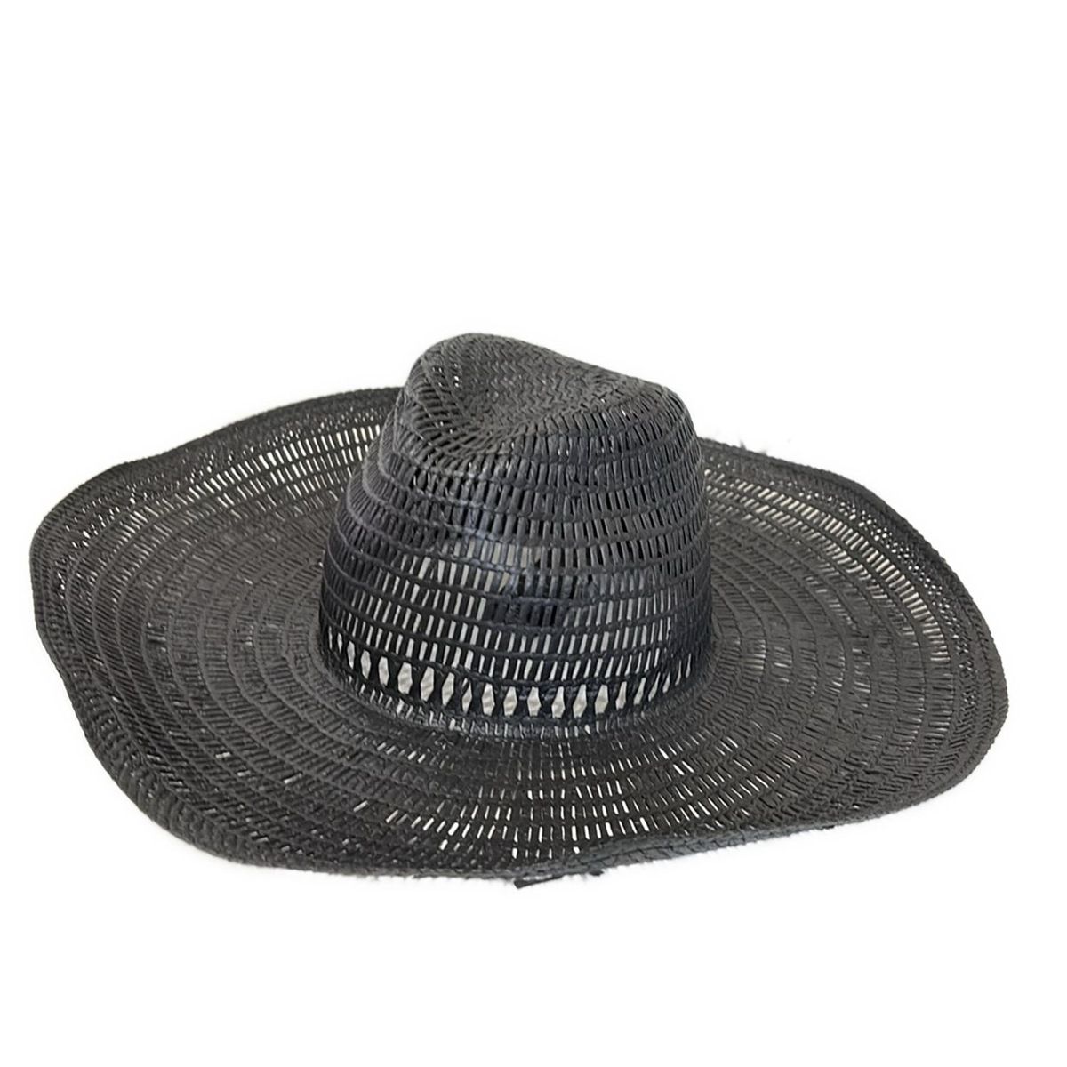 エンポリオアルマーニ ハット 58 ダークブラウン ストローハット