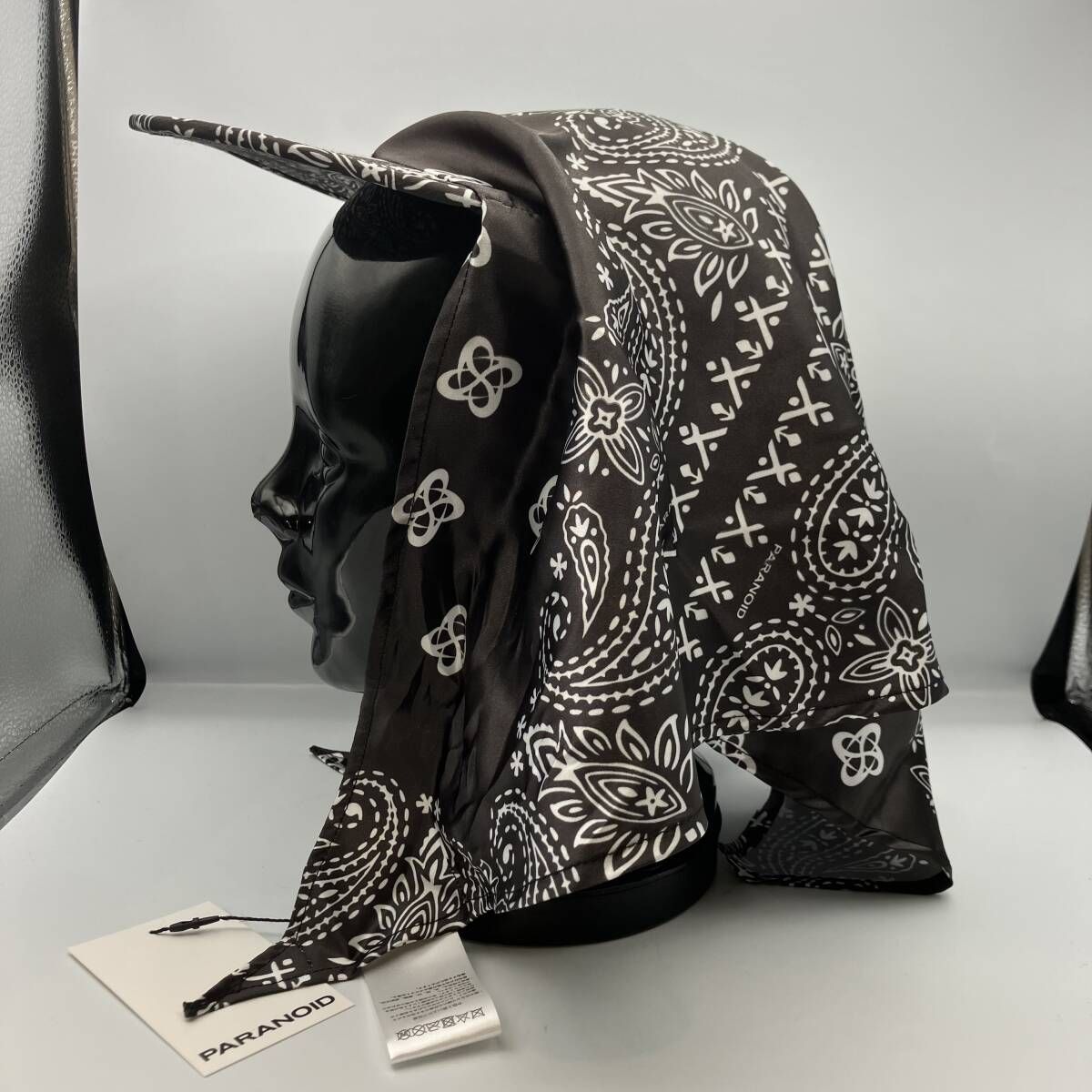 25 SS SATIN CAP キャップ PD SS-AC 02 ペイズリー柄 ブラック パラノイド