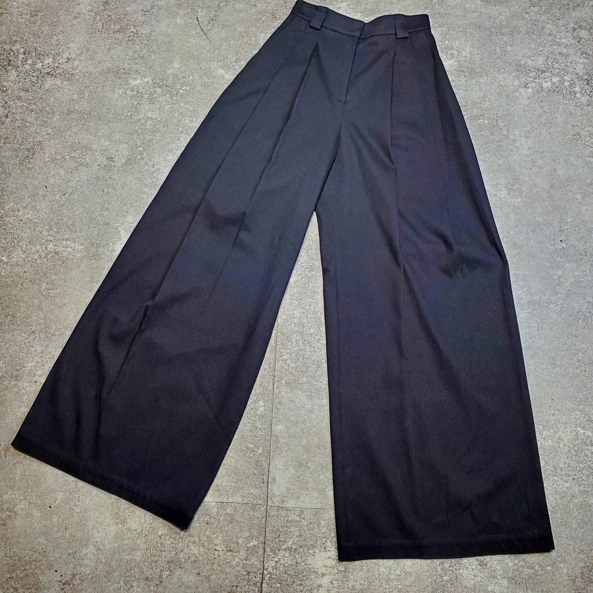 WANG 24 AW コットンギャバジン2タックハイウエストロングレグトラウザーズ アレキサンダーワン ユニセックス