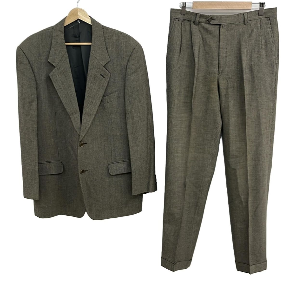 VALENTINOGARAVANI バレンチノガラバーニ シングルスーツ メンズ - グレー×マルチ 肩パッド