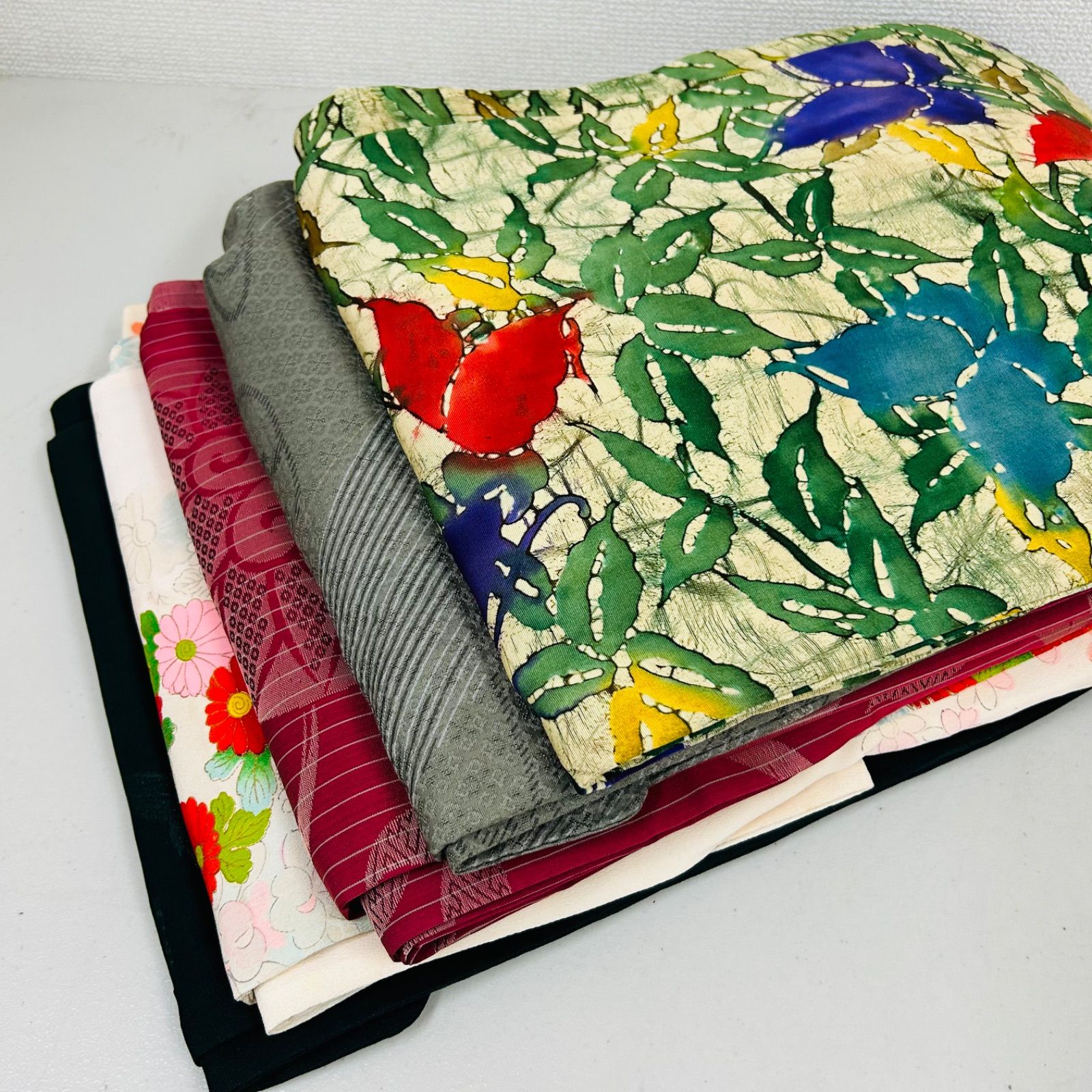 （*す様 アンティーク 着物 正絹 5着 着物まとめ売り S-2501 アンティーク 着物 正絹 5着 着物まとめ売り リメイク材料 m-572