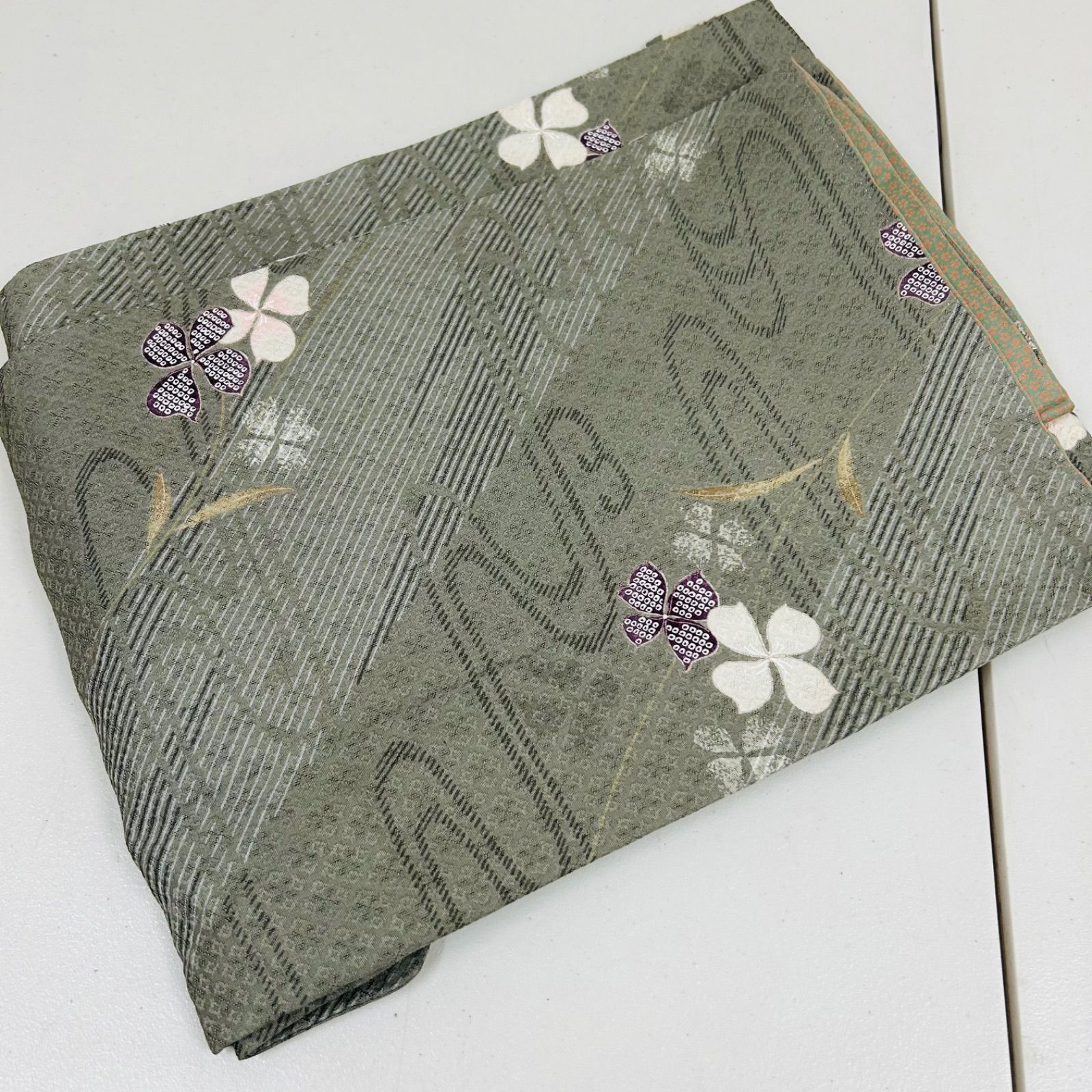 1505☆銘仙 正絹 アンティーク 着物 7枚セット おまとめ リメイク素材