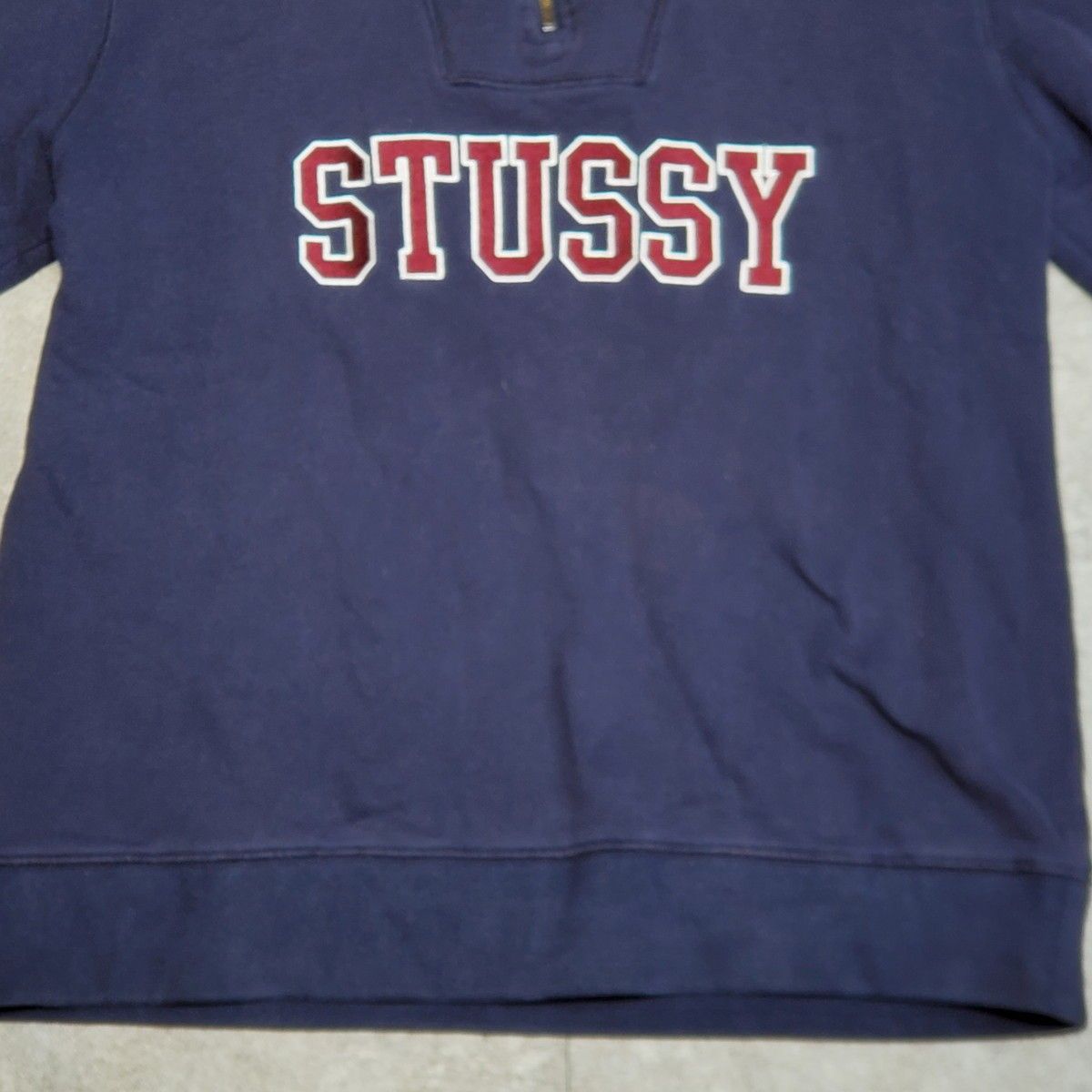 STUSSY ステューシー ハーフジップスウェット トレーナー STUSSYロゴ